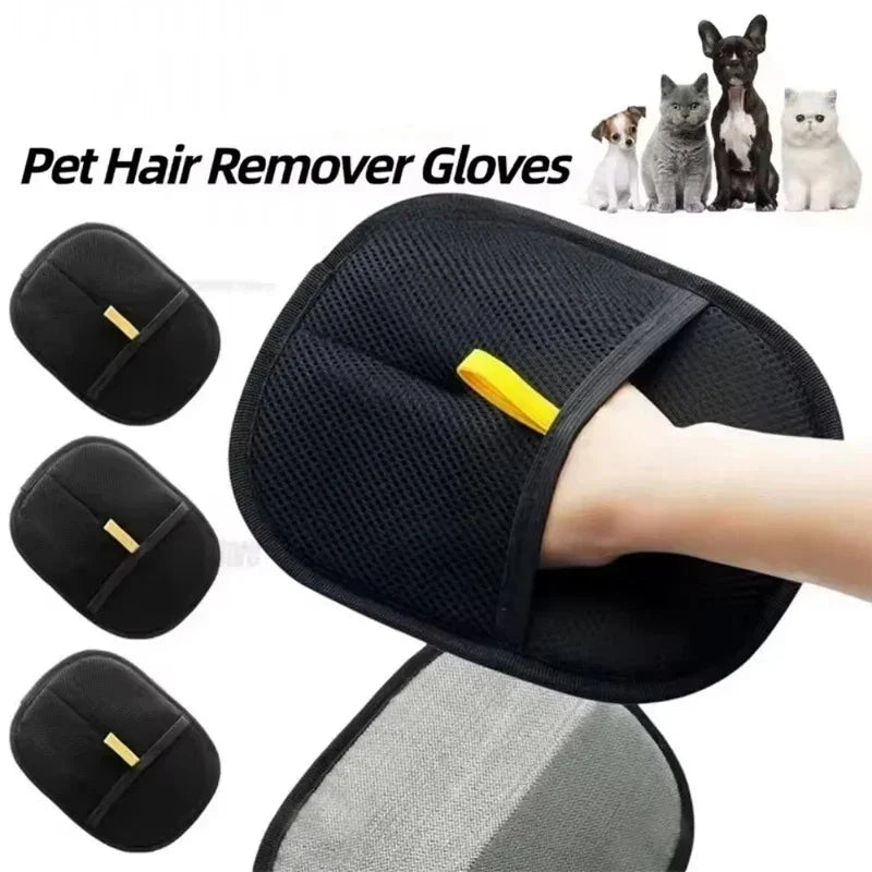Pet Hair Removal Tool Reusable Static Removal Gloves, Double-Sided Grooming Gloves for Pets, Removes Pet Fur Hair for Carpets
