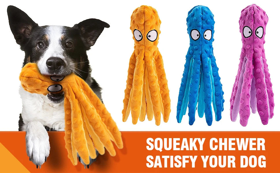 Pet Plush Dog Toy Voice Octopus Shell Puzzle Toy Bite Resistant Interactive Pet Dog Teeth Cleaning Chew Toy Pet Supplies