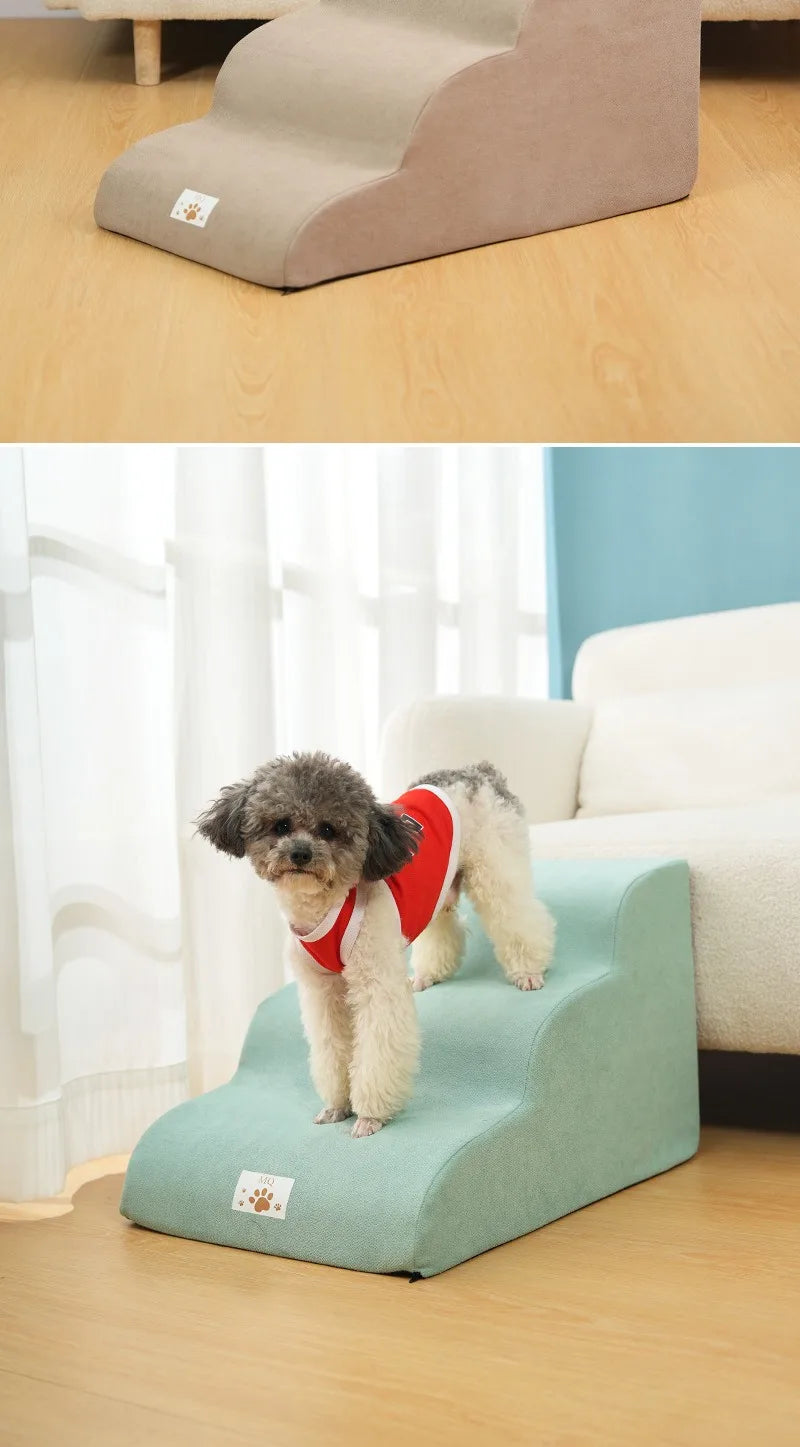 Pet Step Stair Dog/Cat Ramp Ladder Memory Foam Sponge Dogs Sofa Removable and Washable Training Pet Ramp Stairs Pet Supplies
