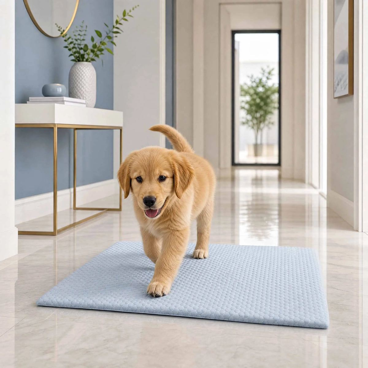 New Summer Ice Silk Cooling Pet Mat Thick Breathable Dog Bed Pad Non-Slip Washable Pet Cooling Sheet for Medium Large Dogs Cats