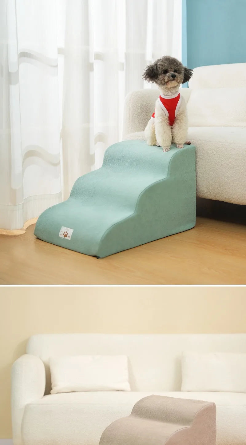 Pet Step Stair Dog/Cat Ramp Ladder Memory Foam Sponge Dogs Sofa Removable and Washable Training Pet Ramp Stairs Pet Supplies