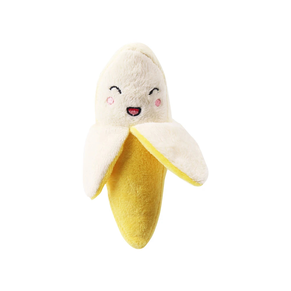 1Pc Pet Toys Fruit Animals Cartoon Dog Toy Stuffed Squeaking Cute Plush Puzzle for Dogs Cat Chew Squeaker Squeaky Toy