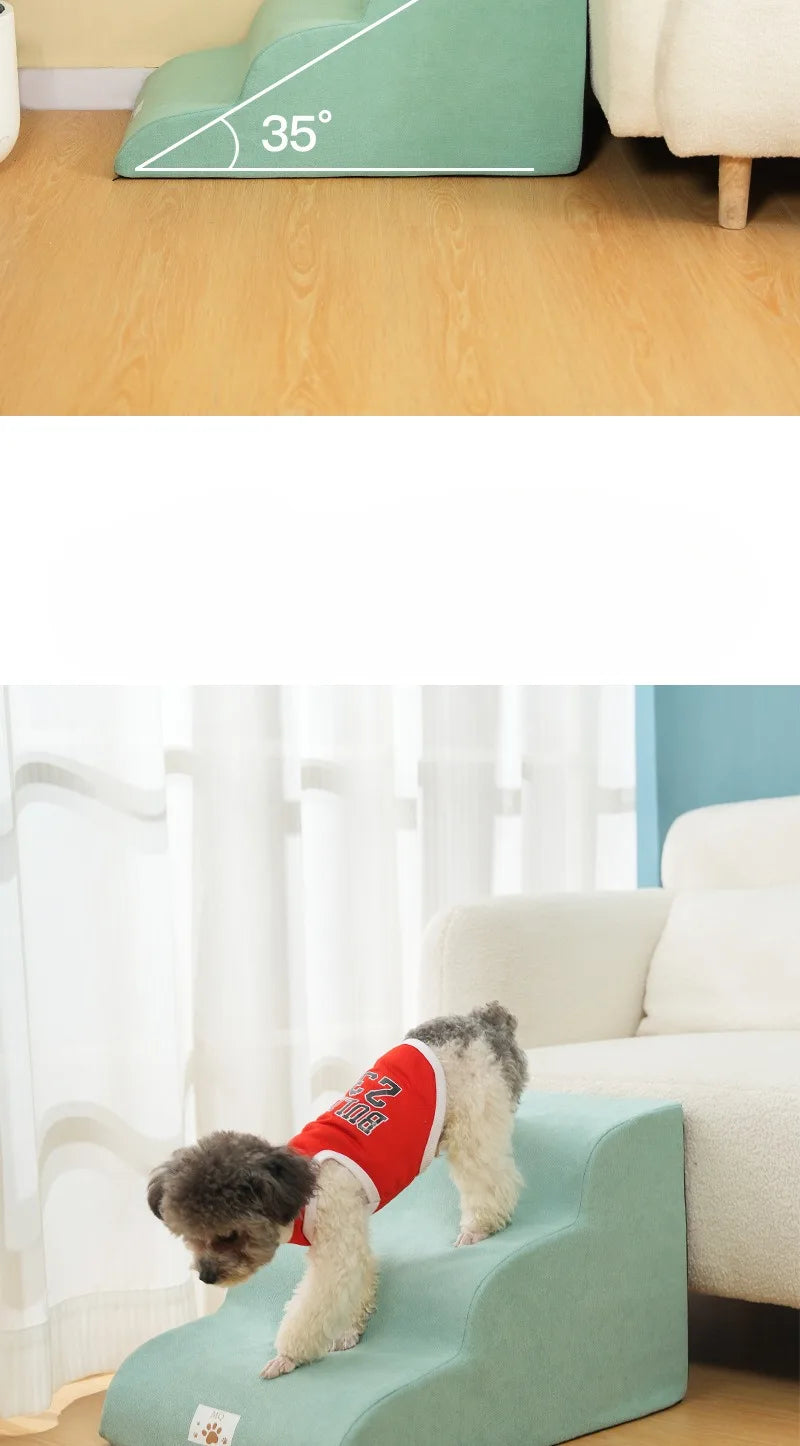 Pet Step Stair Dog/Cat Ramp Ladder Memory Foam Sponge Dogs Sofa Removable and Washable Training Pet Ramp Stairs Pet Supplies