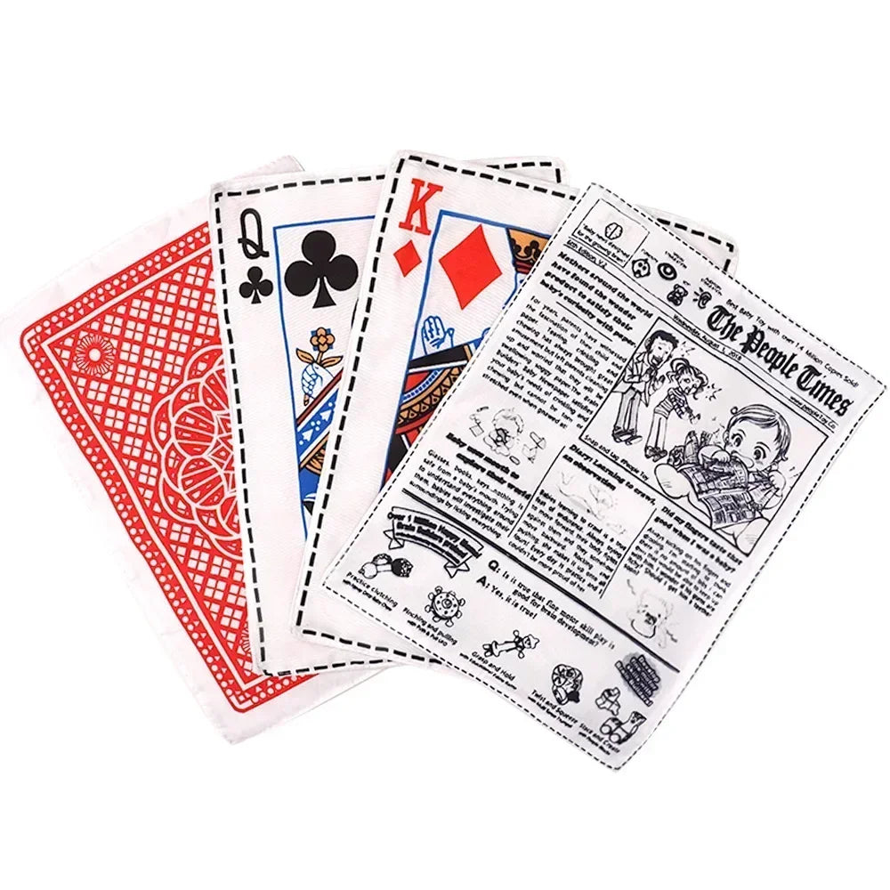 Tearproof Dog Sound Chew Toy Simulated Squeak Newspaper Playing Card K Q J Teeth Resistant Corgi Teddy Puppy Pet Interactive Toy